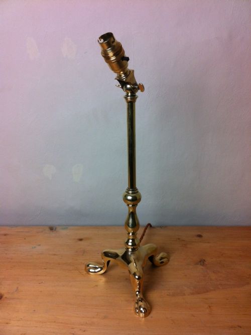 An Edwardian Brass Adjustable Desk Lamp C 1910