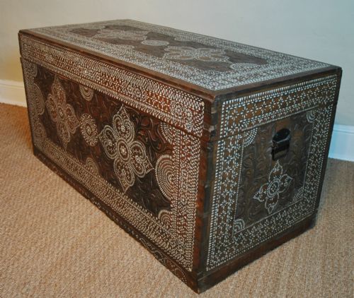 fig 1. A Middle Eastern bone inlaid coffer c 1890