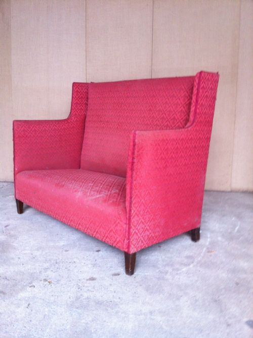 fig 1. An Edwardian Arts and Crafts mahogany sofa for recovering c 1910