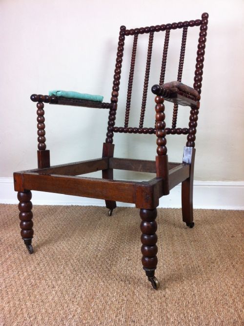 A Victorian Simulated Rosewood Bobbin Armchair C 1860