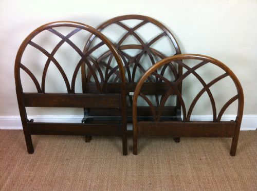 A Pair of Heals Beech and Oak Single Beds C 1930