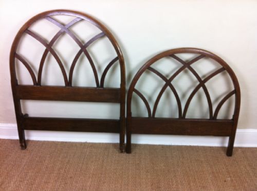 fig 1. A pair of Heals beech and oak single beds c 1930