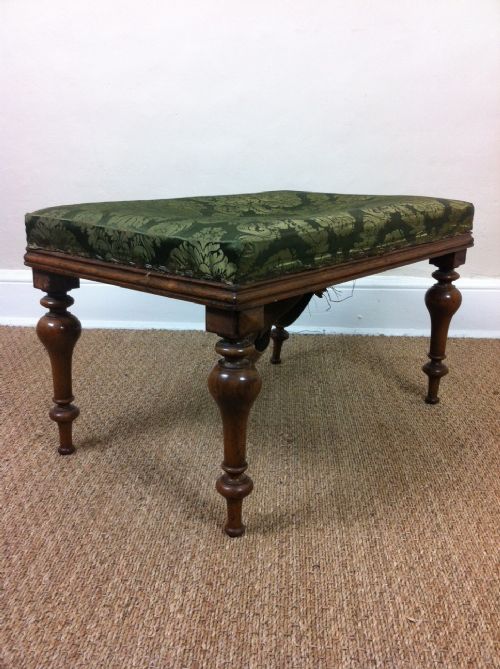 A Large Victorian Faded Rosewood Stool C 1870