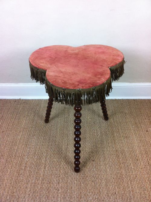 A Victorian Walnut and Velvet Gypsy Table C1870