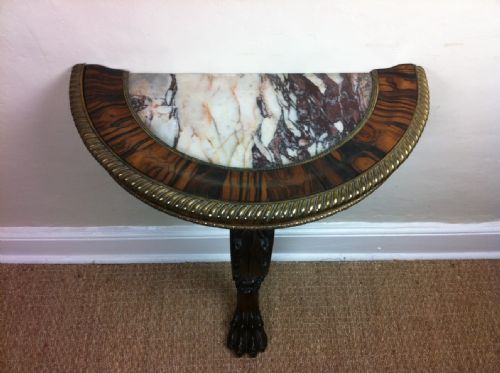 fig 1. A George IV goncales alves console table c 1825