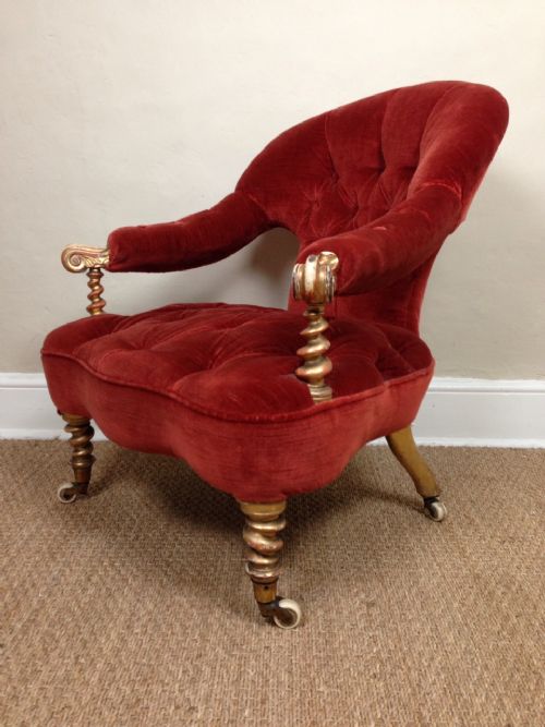 An Early Victorian Gilt Armchair C 1860