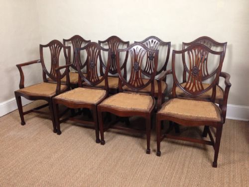 A Set of 8 George 111 Mahogany Dining Chairs C 1780