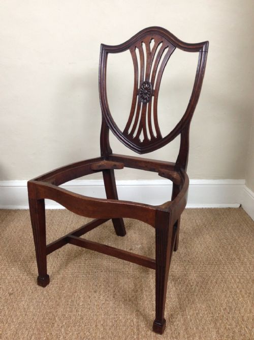 fig 1. A Set of 8 George 111 mahogany dining chairs c 1780