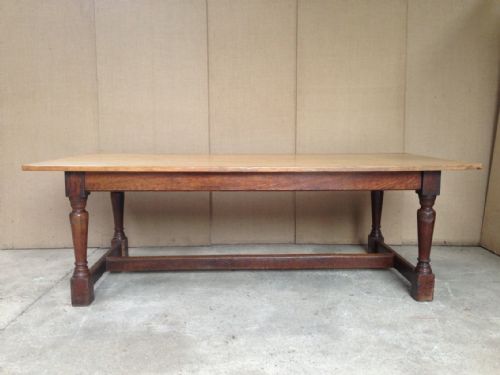 An Arts and Crafts Oak Refectory Table C 1910