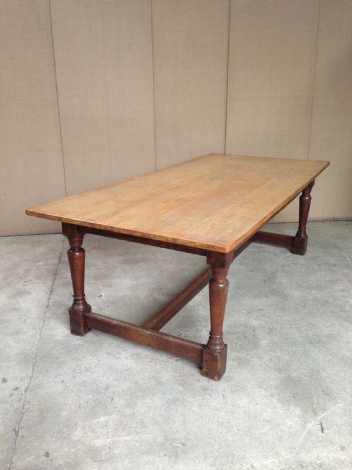 fig 1. An Arts and Crafts oak refectory table c 1910
