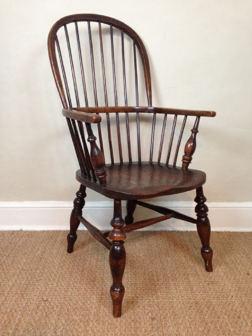 A Large 19th C Highback Windsor Chair