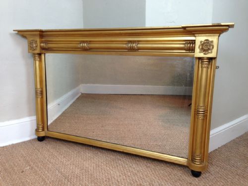 A Late Regency Gilt Over Mantel Mirror C 1830