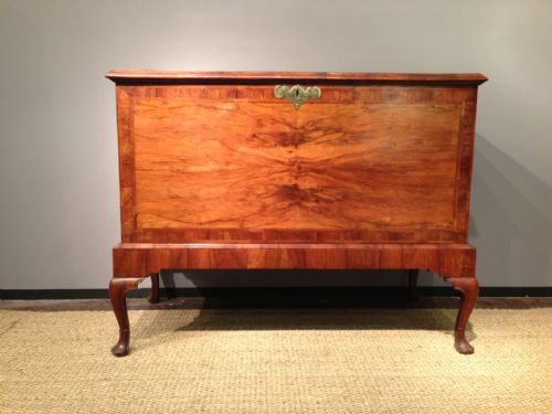 A George 1 Walnut Coffer on Stand C 1720