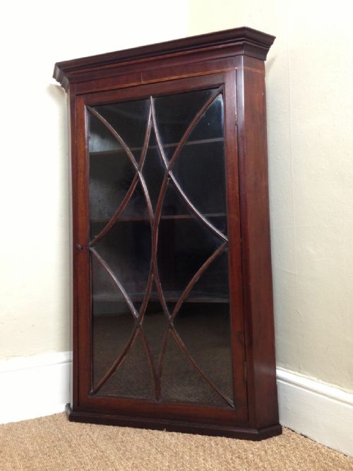A George 111 Mahogany Corner Cupboard C 1800