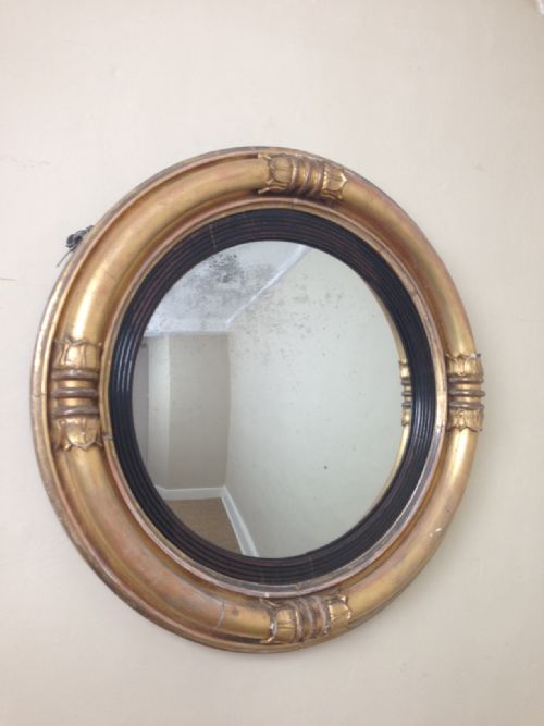 A George IV Gilt Convex Mirror C 1825