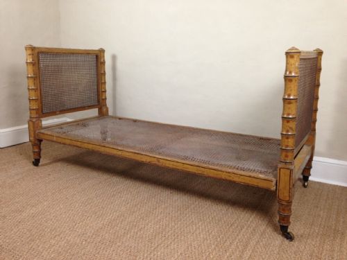 A Rare Regency Faux Bamboo Day Bed C 1820