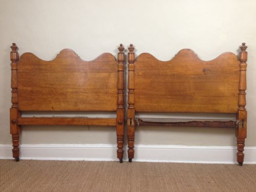 A Pair of Scottish Victorian Oak Bed Ends C 1860
