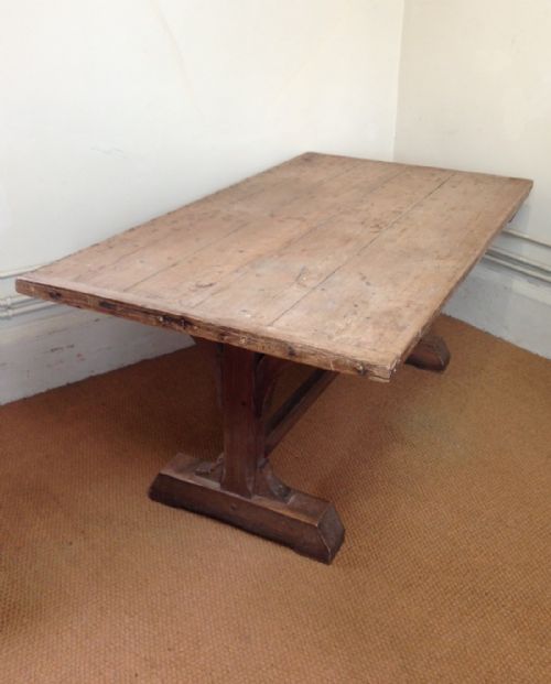 A Gothic Pine Refectory Table C 1870