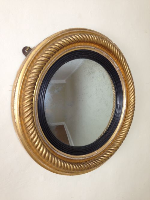 A Regency Rope Twist Convex Mirror C 1820