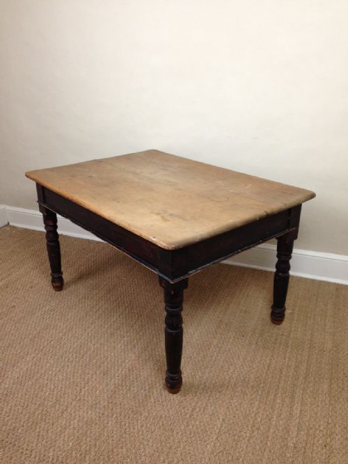 A Victorian Pine Kitchen Table C 1880