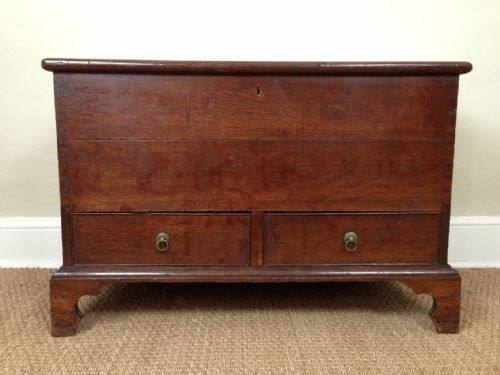A George 111 Oak Coffer Box C 1800