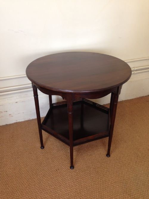 An Arts and Crafts Mahogany Circular Table C 1895