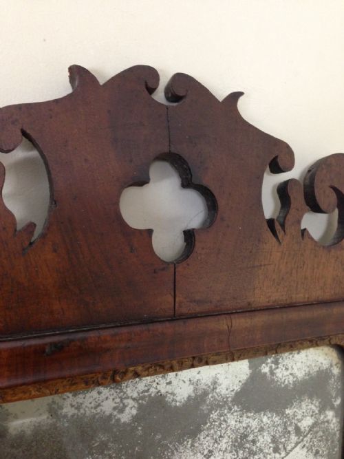 fig 1. A George 111 mahogany and parcel gilt wall mirror c 1750