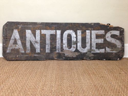 A Large 1920`S Painted Antiques Sign
