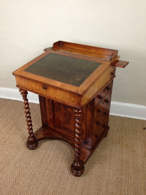 A Victorian Amboyna Davenport C 1870