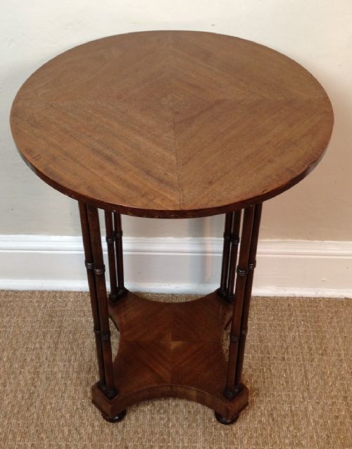 An Art Deco Circular Walnut Lamp Table C 1925