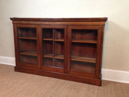 An Unusual Mid 19th C Oak Glazed Library Bookcase