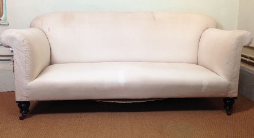 fig 1. A Victorian mahogany sofa for recovering c 1880