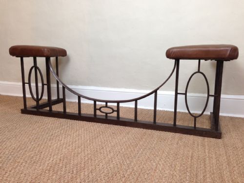 An Arts and Crafts Wrought Iron Club Fender C 1900
