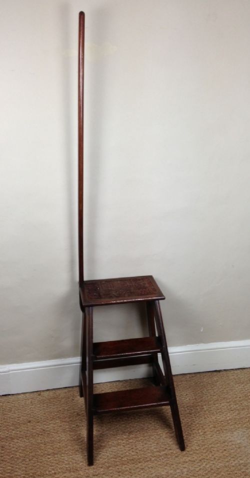 A Set of Mid 19th C Mahogany Library Steps C 1840