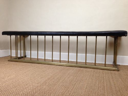 An Enormous Victorian Brass Club Fender C 1880