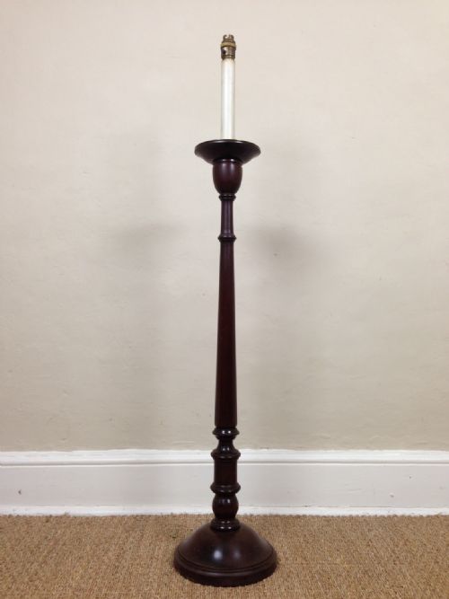 A Large Edwardian Mahogany Lamp C 1910