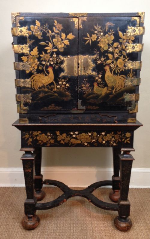 A Rare Late 17th C Japanese Cabinet on Stand C 1700