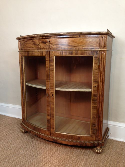 A Regency Rosewood Bow Front Side Cabinet C 1820