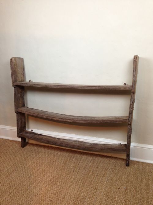 A Set of 19th C West Country Rustic Elm Shelves