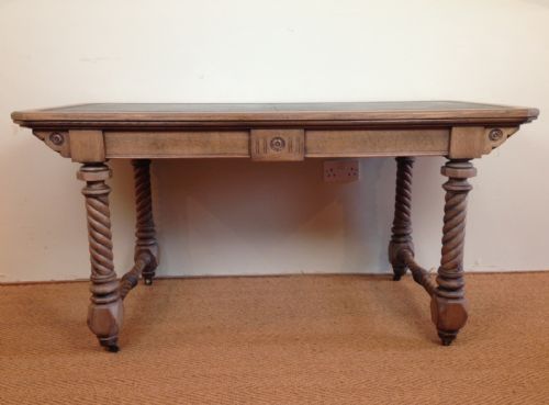 fig 1. A Gothic Reform oak library table by Hindley c 1875