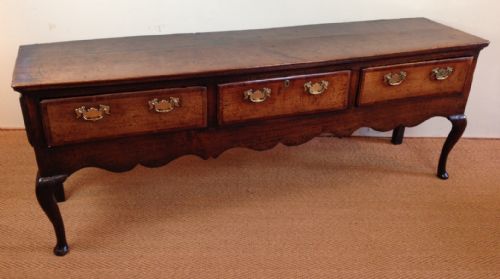 A Large Mid 18th C Shropshire Oak Dresser Base C 1760