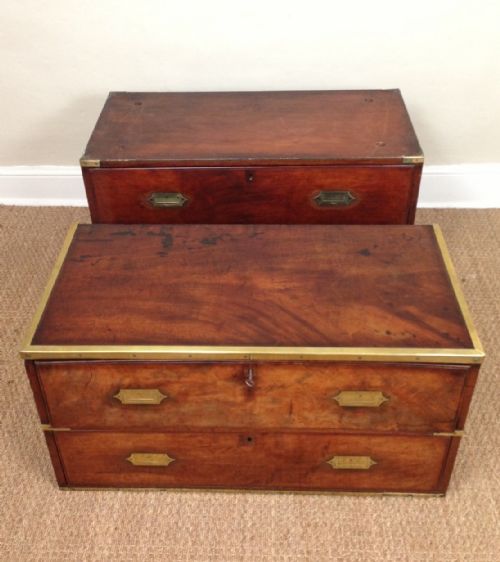 fig 1. A rare early 19th c English secretaire Military Chest c 1820