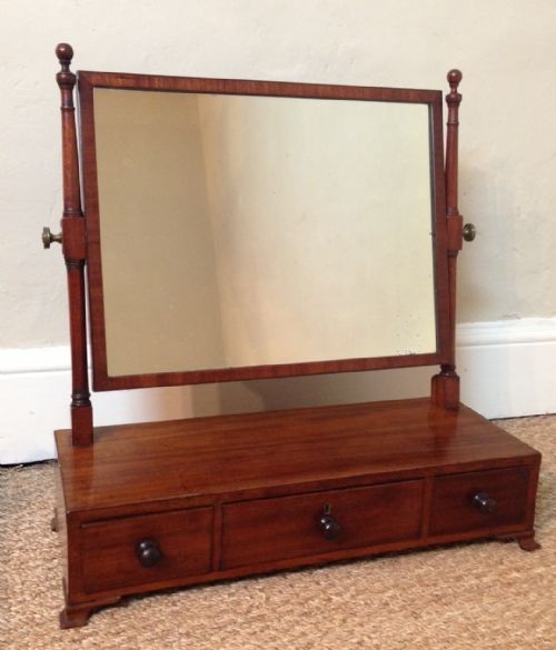 fig 1. A George IV mahogany swing frame dressing table mirror c 1820