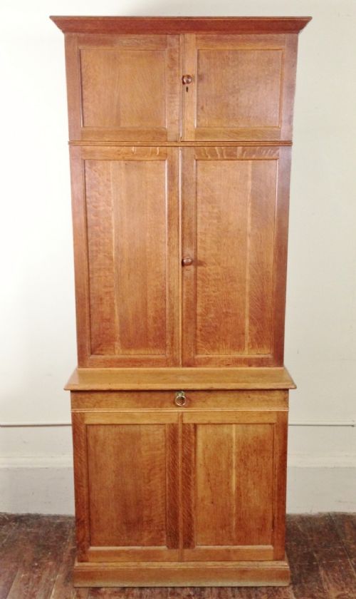 fig 1. An early Heals oak 3 tier cabinet c 1910