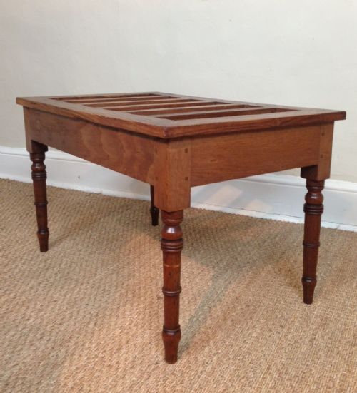 A Large Victorian Oak Luggage Stand C 1870