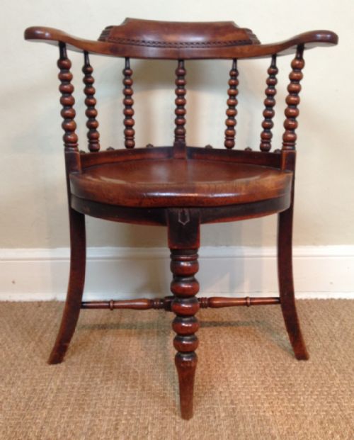 A Victorian Elm and Fruitwood Bobbin Chair C 1870
