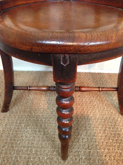 fig 1. A Victorian elm and fruitwood bobbin chair c 1870