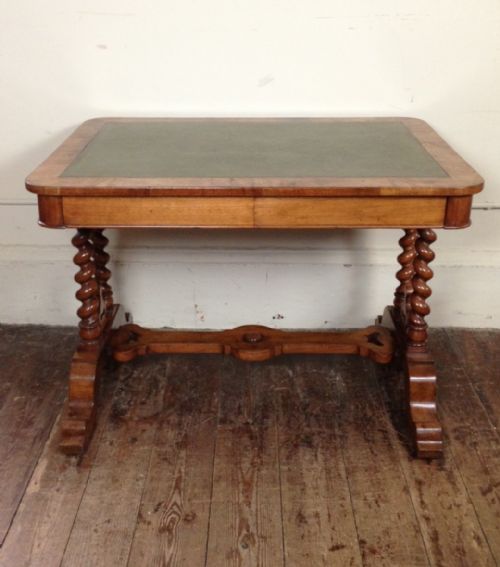 fig 1. A Victorian walnut writing table by Miles and Edwards c 1860