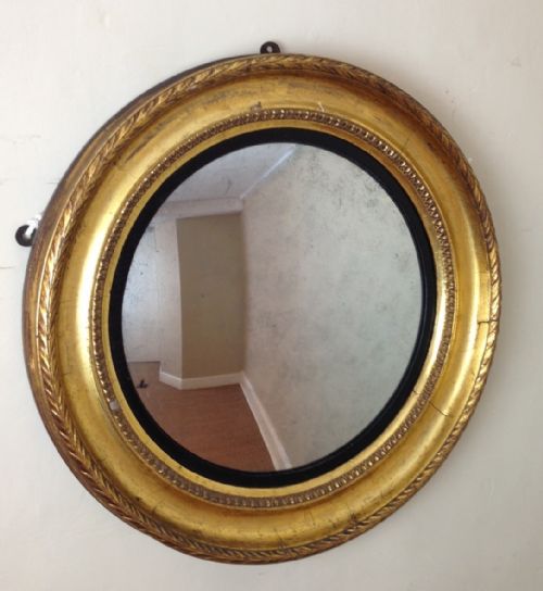 A Regency Gilt Convex Mirror C 1820