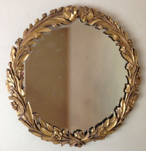 A William IV Carved Gilt Circular Mirror C 1835